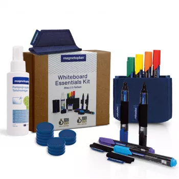 MAGNETOPLAN HOLTZ whiteboard essentials kit blue - eraser & magnetic holder (1230914)