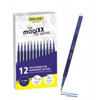 ONLINE magiXX gel pen refills blue 0.7 mm medium 12-Pack (40167)