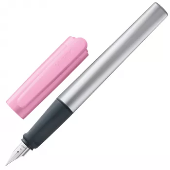 LAMY nexx rose fountain pen – left-handed nib (LH), rubberised grip, snap cap 1235139