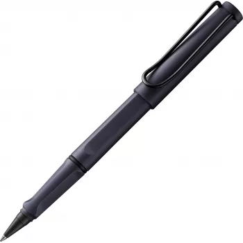LAMY Safari stainless steel rollerball pen black with T10 ink cartridge 1240210
