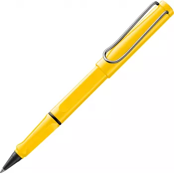 LAMY safari rollerball pen yellow high-gloss with ergonomic grip and metal clip 1240180