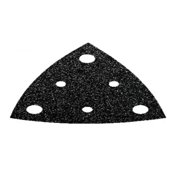 FEIN Delta Sanding Sheets Hook and Loop Perforated Grit 80, 80 mm Corner, 50-Pack 63717110015