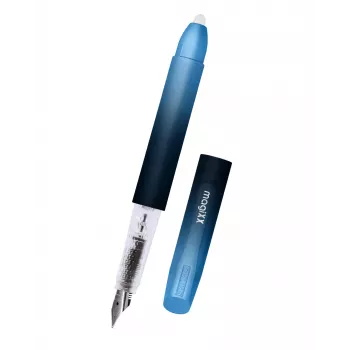 ONLINE Writing Instruments magiXX Deep Ocean Fountain Pen, Medium Nib, Blue, Set with 2 Cartridges (55104/3D)