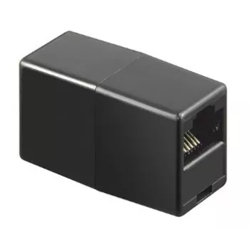 GoodConnections Alcasa MOD8-GC Shielded RJ45 Coupler, Cat.6, Socket to Socket, Black