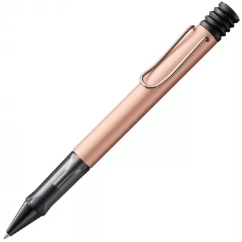 LAMY Lx ballpoint pen rose gold with blue ink and aluminium case 1231632