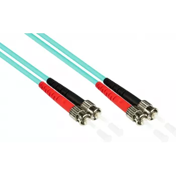 GoodConnections LW-815ST3 OM3 Duplex Multimode Fibre Optic Patch Cable, ST/ST, 50/125, 15 m