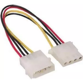 GoodConnections 5.25 inch 4-Pin Molex Power Extension Cable, Internal, 20cm (5021-4VL)