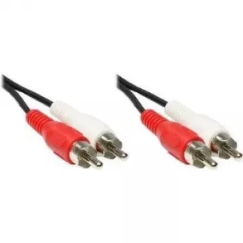 GoodConnections Stereo RCA Audio Cable, 2x RCA Plug to 2x RCA Plug, 1.5 m, Black 5901-D