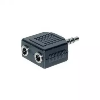 GoodConnections AD-352BU Audio Y-Adapter Cable 3.5mm Stereo Male to 2x 3.5mm Stereo Female 20cm Black
