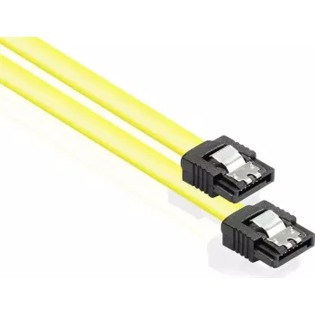 GoodConnections SATA III 6 Gb/s Cable with Metal Clip, 0.30 m, Yellow 5047-A03Y