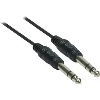 Good Connections 6.3mm jack to 6.3mm jack audio cable, 1.5m, nickel-plated, black 1963-015