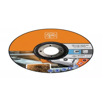 Fein 63709013010 straight cutting disc 125 mm x 22.23 mm, 1.0 mm thickness, for stainless steel and metal, 25-Pack