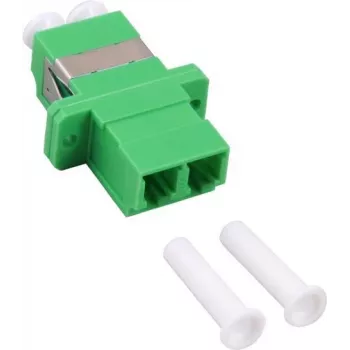 GoodConnections LC/APC to LC/APC Duplex Fibre Optic Coupler, SC Simplex Housing, Green Plastic, Single-Mode, Zirconia Sleeve LW-KULCAPCK