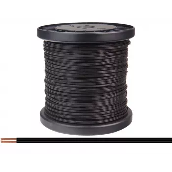 Donau Elektronik 218-11-100 Stranded Wire 2 x 0.14 mm² Black 100 m