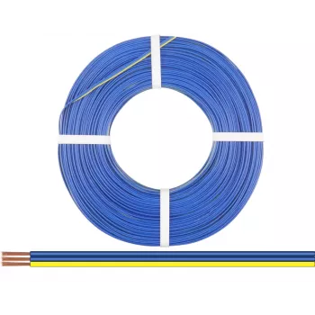 Donau Elektronik 318-223-50 3-Core Stranded Wire 0.14 mm² Blue/Blue/Yellow 50 m Spool