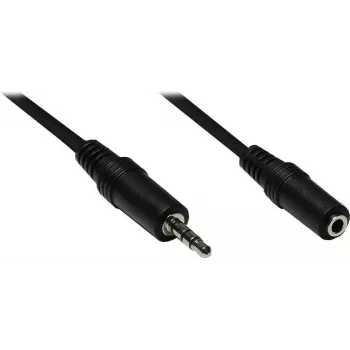 GoodConnections 3.5mm Audio Extension Cable, Male to Female, 3-Pole, Black, 2.5m AS-35V25