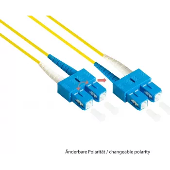 GoodConnections LW-930LS OS2 singlemode duplex fibre optic patch cable, LC/SC, 9/125, 30 m