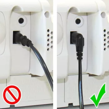 Good Connections Euro Power Cable, Euro Plug to IEC C7 Socket, 90° Angled Both Ends, White, 0.75 m (1550-ZW007W)