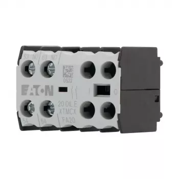 Eaton 20DILE Auxiliary Contact Block, 45 x 86 x 58 mm, -25 to 50 °C, Black/White 010208