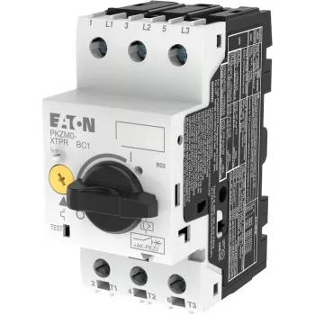 EATON PKZM0-0.16 Motor Protection Circuit Breaker, 0.16 A, 3-Pole, Rotary Knob, Thermal-Magnetic, DIN Rail 072730