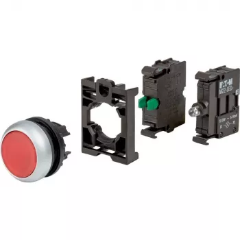 Eaton M22-DL-R-K10LED-BVP Illuminated Pushbutton, Plastic Front Ring 110932
