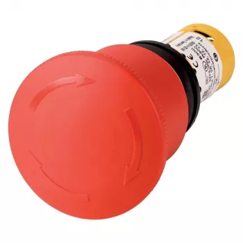 Eaton C22-PVT45P-K02 Emergency Stop Pushbutton, Twist Release, 2 NC, 45 mm Mushroom Head, IP66/IP67/IP69 121611