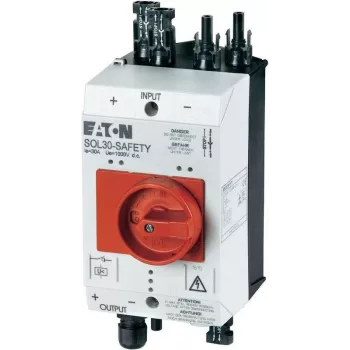 Eaton SOL30-SAFETY/2MC4-U PV Firefighter Safety Switch, 30 A, 1000 V DC, 4-Pole, 1 NO + 1 NC 144122