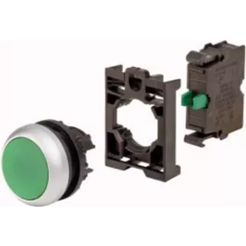 Eaton M22-D-G-K10-BVP pushbutton, green, plastic front ring, 1NO 110934