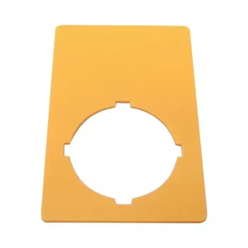 Eaton M22-XZK1-D99 Emergency Stop Sign, Yellow, 90x90mm, EMERGENCY STOP 121089