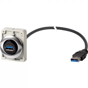 Eaton M30C-FUSB-60 Built-in USB 3.0 Type-A Socket with 1.5 m Cable, Metal Front Ring Y7-187084