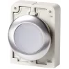 Eaton M30C-FDRL-W Flat Round Pushbutton Actuator, Chrome Bezel, White 182950