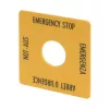 Eaton 216484 M22 Series Yellow Blank Legend Plate, Snap-On Front Mounting, Polycarbonate