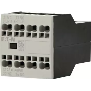 Eaton DILM12-XHI11 Auxiliary Contact Block, 1NO+1NC, Front Mounting, Screw Terminals 199456