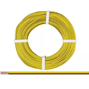 Donau Elektronik 218-38-25 Stranded Wire 2 x 0.14 mm² Brown, Yellow 25 m