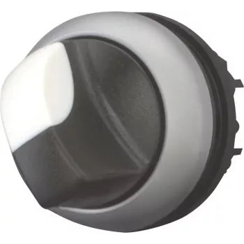 Eaton M22-WKV rotary selector switch, toggle, V position, latching, IP66, black/grey 216874