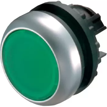 Eaton M22-DRL-G pushbutton switch, black/green/metallic 216948