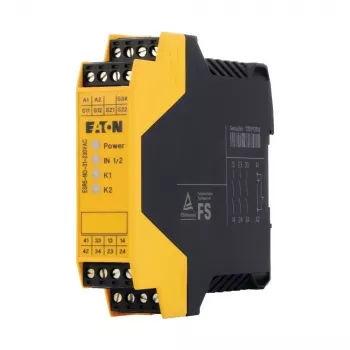 Eaton ESR5-NO-31-230VAC Safety Relay, 230V AC, 3 NO Safety Contacts, 1 NC Auxiliary Contact, DIN Rail 119380