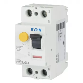 Eaton PXF-25/2/03-A residual current circuit breaker (RCCB) 25 A 2-Pole 30 mA type A 236746