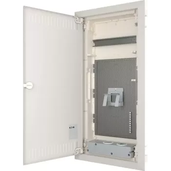 Eaton KLV-48HWM-F flush-mounted distribution cabinet, 48 module units, 4 rows, transparent door, white 178836