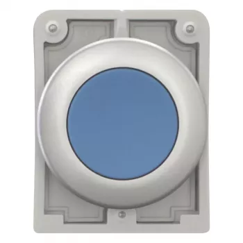 Eaton M30C-FDR-B pushbutton, flat, round, chrome-plated, blue 182947