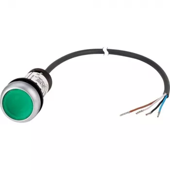 Eaton C22-DL-G-K10-24-P62 pushbutton flat, green 185586