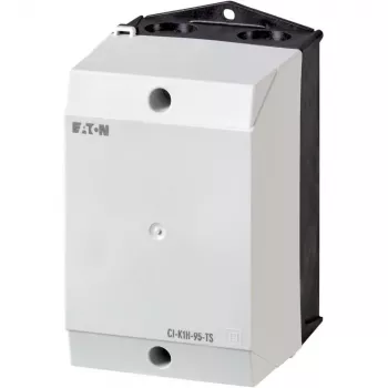 Eaton CI-K1H Empty Enclosure for DIN Rail Mounting, 80 x 120 x 95 mm, Light Grey (RAL 7035)/Black (RAL 9005) 105853
