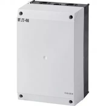 Eaton CI-K4-125 Empty Enclosure for Mounting Plate, 160 x 240 x 125 mm, Light Grey (RAL 7035) / Black (RAL 9005) 206897