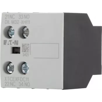 Eaton Auxiliary Contact Block 1NO+1NC 2-Pole Front Mounting for DILM Contactors DILM32-XHI11 277376