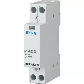 Eaton Z-SCH230/1/25-20 modular contactor, 230V AC coil, 25A, 2 NO, 1 module 120853