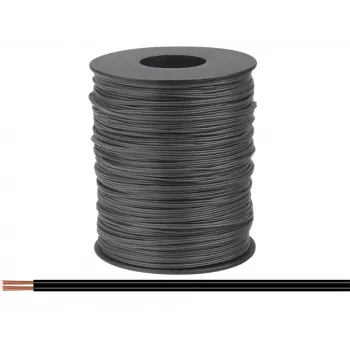 Donau Elektronik 114-11-100 Stranded Wire 2 x 0.08 mm² Black 100 m