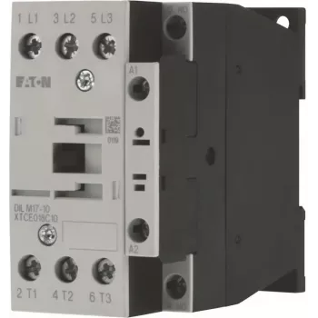Eaton DILM17-10 contactor, 24 V 50 Hz coil, IP00, 56 x 85 mm, black/white