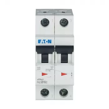 Eaton FAZ-B16/2 miniature circuit breaker (MCB), 2-Pole, 16 A, type B