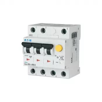 EATON FRBMM-C16/3/003-A RCBO, 16 A, 30 mA, type A, C characteristic, 3-pole + N, 6 kA, 4 TE 170740