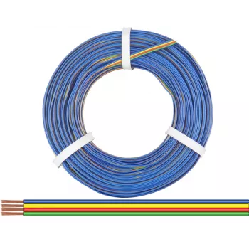 Donau Elektronik 418-50 Multicore Cable 4 x 0.14 mm², Green/Red/Yellow/Blue, 50 m